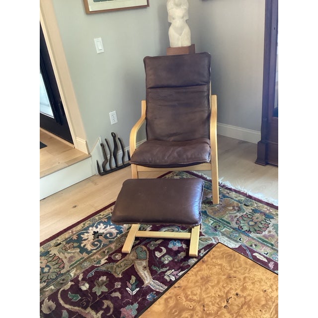 Mid 20th Century Danish Bentwood Armchairs and Ottomans by Stouby For Sale - Image 13 of 13