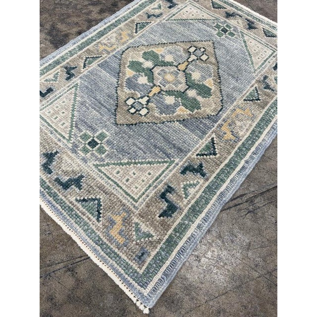 Turkish Oushak Rug 2'1' x 2'11" For Sale - Image 4 of 4