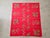 A striking vintage cotton table linen set dating from the 1970s, comprising one tablecloth and eight matching napkins, all...