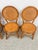 Late 20th Century Cane Rattan Round Dining Chair Set Four Cushion Coastal Hollywood Regency For Sale - Image 10 of 10