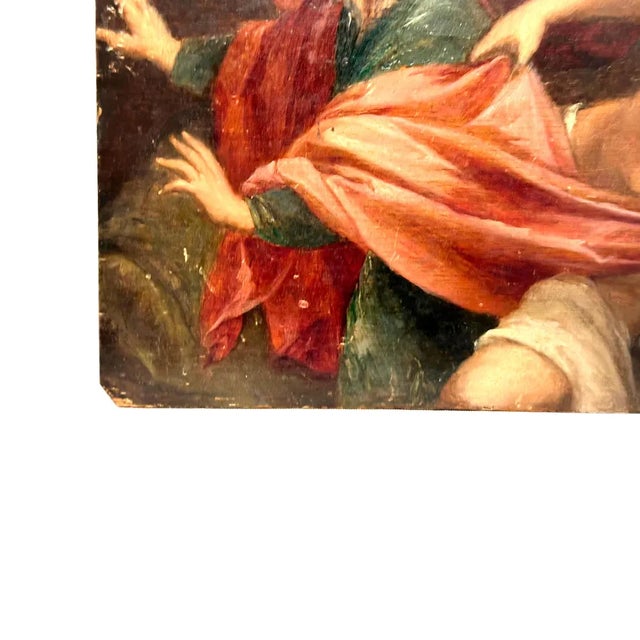 17th Century Flemish Artist, Love Scene, 17th Century, Oil on Board For Sale - Image 5 of 9