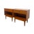 Vintage Mid-Century Modern End Table Set With Diamond Parquet Accent Inlay and Dovetailed Drawers For Sale - Image 10 of 11