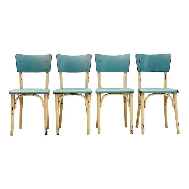 Dining Chairs by Ton, 1960s, Set of 4 For Sale