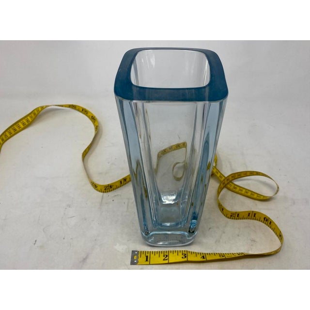 Strombergshyttan 1960s 10.5" Strömbergshyttan Swedish Art Glass "Sommerso" Vase, Model 1031 For Sale - Image 4 of 10