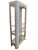 Vintage Custom Painted Baby Blue Gold Arched Pencil Reed Glass Shelving Unit Etagere For Sale - Image 9 of 13