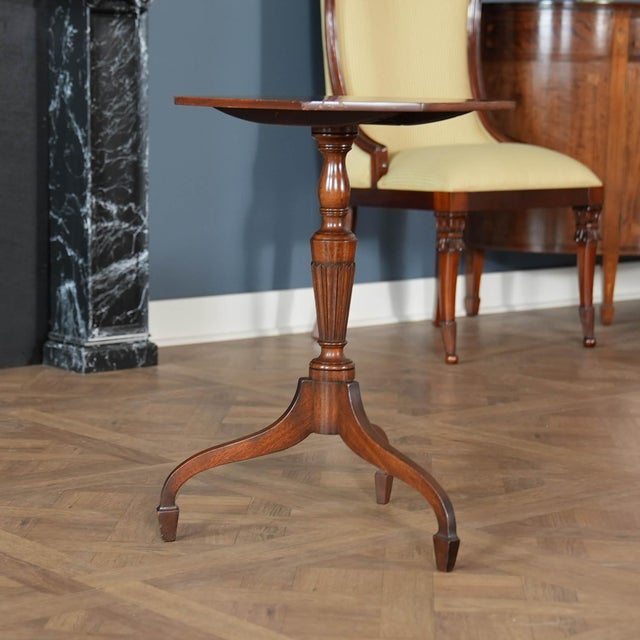 This beautiful PAIR Mahogany Tilt Top Tables will be recognizable to anyone familiar with fine quality furniture....