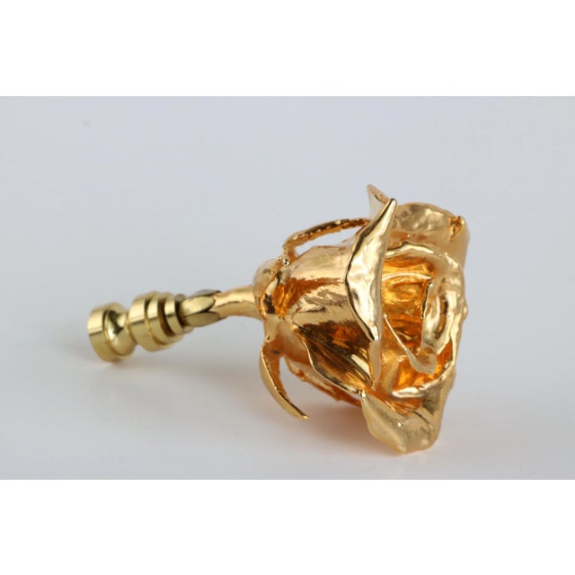 2020s Gold Rose Lamp Finial For Sale - Image 5 of 6