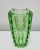 Art Deco Green Glass Sculpural Vase, 1960s For Sale - Image 4 of 8
