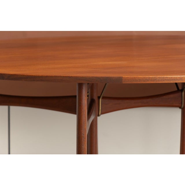Mid-Century Danish Drop Leaf Dining Table by Peter Hvidt and Orla Mølgaard-Nielsen for France & Søn, 1960s For Sale - Image 7 of 10