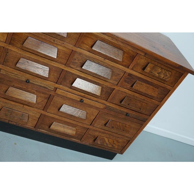 Industrial German Oak Apothecary Shop Cabinet, 1930s For Sale - Image 3 of 18