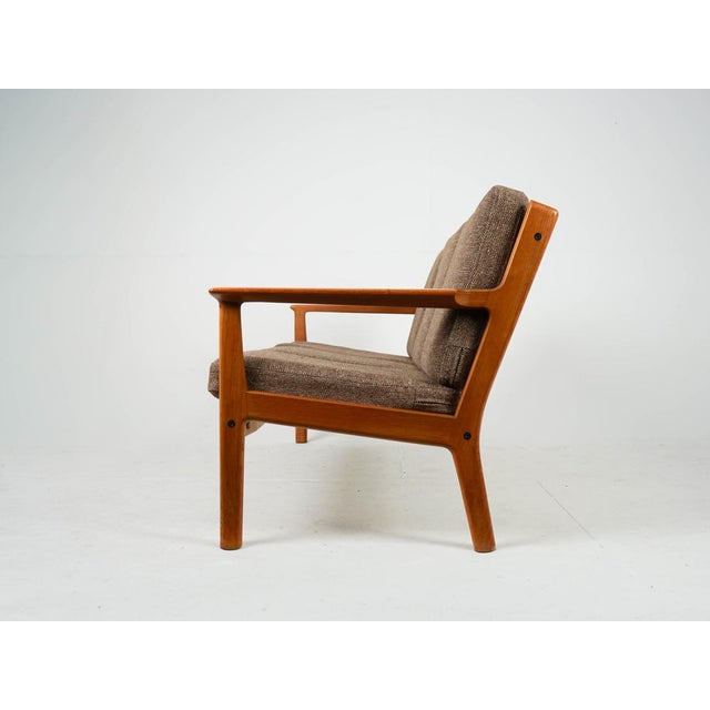 1960s Mid-Century Teak GE-265/3 Wollstoff Sofa by Hans J. Wegner for Getama, 1960s For Sale - Image 5 of 14