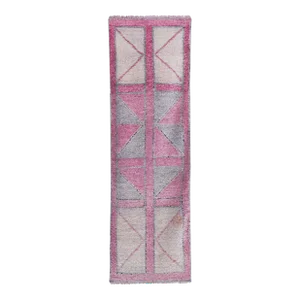 1960s Vintage Turkish Hand-Knotted Herki Runner 2'11'' X 9'1''
