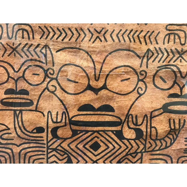 Tiki Bar Theme Tapa Cloth Hawaiian Framed Art 1960s Chairish