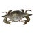 Vintage Mexican Crab Form Brass and Abalone Serving Dish For Sale