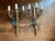 A Pair of Solid Cast Bronze Sconces. Made in the Early 21st Century.