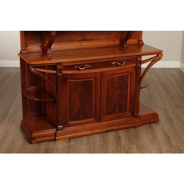 Brown Louis Majorelle Art Nouveau Carved Mahogany 'Chicoree' Buffet For Sale - Image 8 of 12