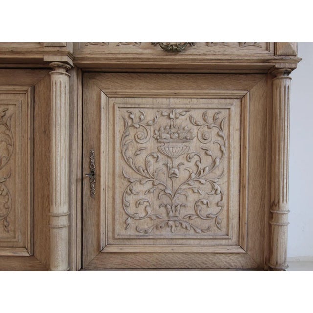 Large Late 19th Century Bleached Oak Cabinet For Sale - Image 12 of 18