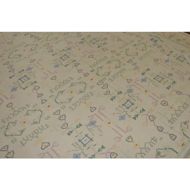 Indian Late 20th Century Zabihi Collection Indian Dhurrie Rug - 9'7" x 13'11" For Sale - Image 3 of 11