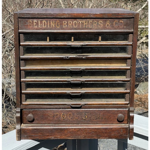 Antique Belding Brothers Silk Spool Cabinet Sewing Victorian 19th C. Florence Co For Sale - Image 18 of 18