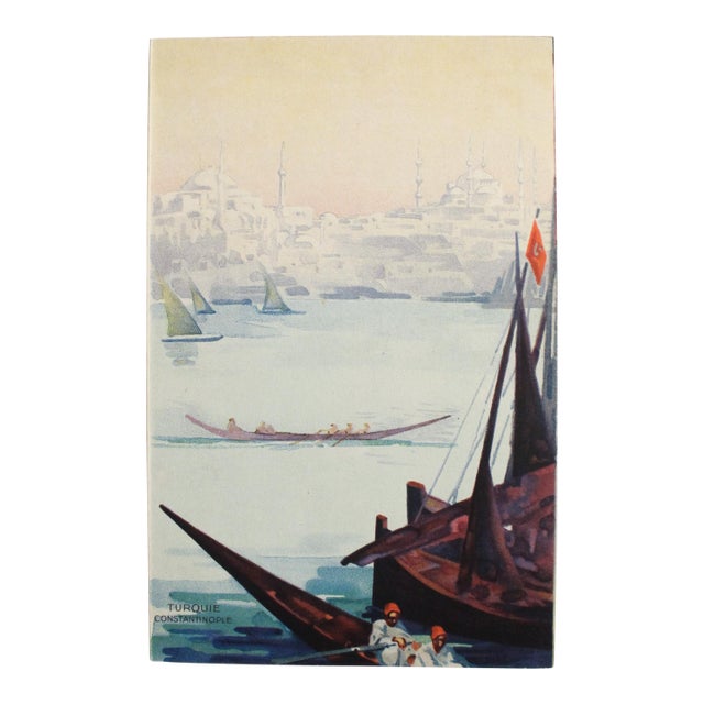 1930s French Champagne Menu Booklet, Turquie, Constantinople - Charles Heidsieck, Reims For Sale