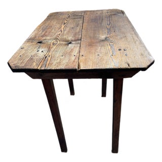 1920s Primitive Tall Harvest Table For Sale