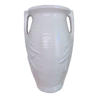 McCoy Tall Sand Dollar Vase in White For Sale