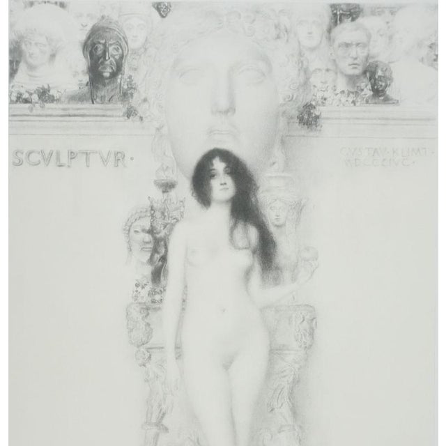 Gustav Klimt, Nude, The Allegory of Sculpture, Lithograph For Sale - Image 4 of 16