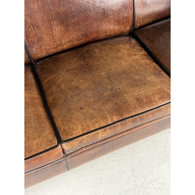 Vintage Sofa in Leather For Sale - Image 4 of 13