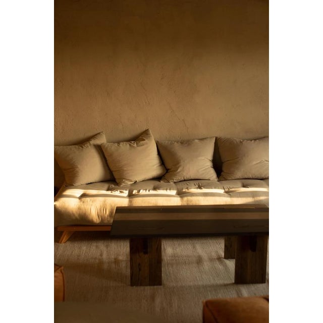 Arnold Dark Concrete Top and Dark Oak Legs Coffee Table by Eberhart Furniture For Sale - Image 6 of 12