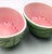 Mid-Century Modern Vintage Pier 1 Japanese Watermelon Ceramic Serving Bowls -Set of 2 For Sale - Image 3 of 7