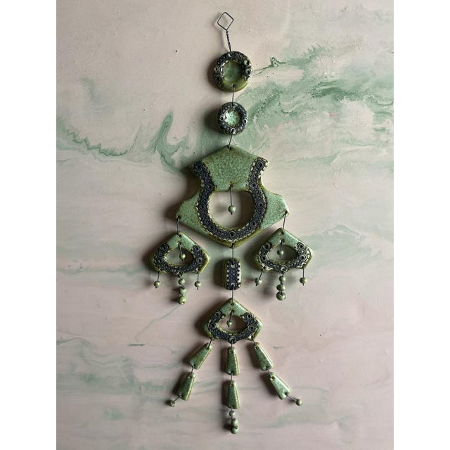 1960s Sage Green Wall Sculpture by Maija-Liisa Vasenius for Kalevala Koru, 1960s For Sale - Image 5 of 6