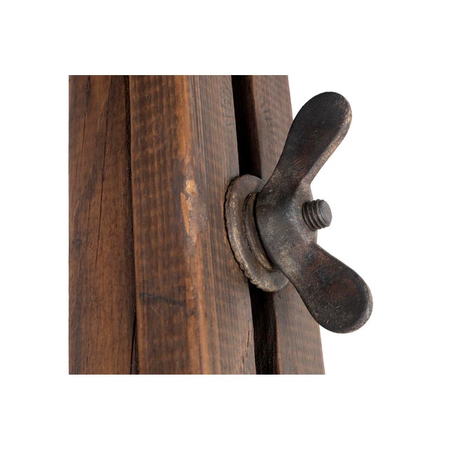 Coffee Mid 20th Century Oak Artist's Easel For Sale - Image 8 of 11