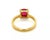 Metal Tiffany & Co. Picasso Rubellite Sugar Stacks 18k Yellow Gold Ring - Size 4 For Sale - Image 7 of 9