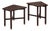 Edward Wormley, Wedge Side Tables, Mahogany, Brass, Usa, 1955 For Sale