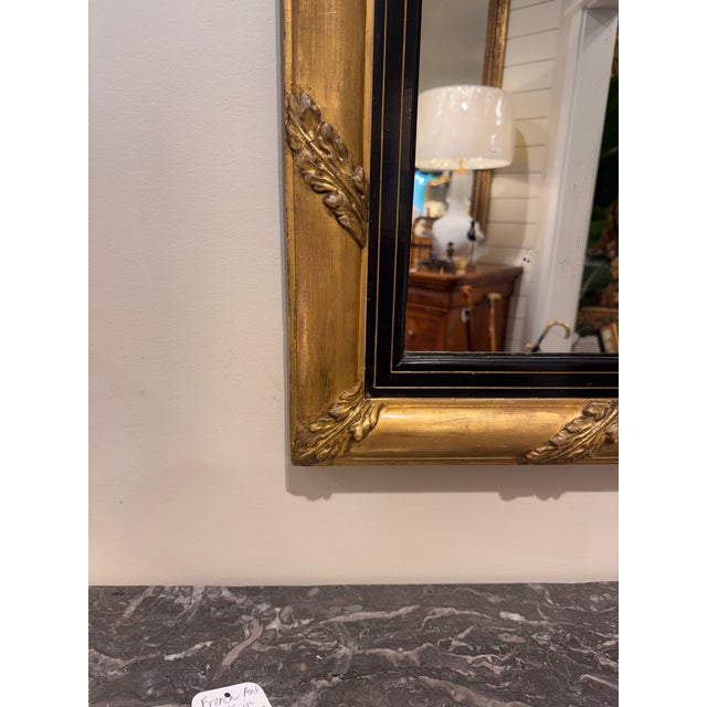 19th Century Ebony and Gold Restoration Mirror For Sale - Image 4 of 9