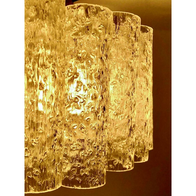 Metal Ice Glass Plafoniere from Doria Leuchten, 1960s For Sale - Image 7 of 16