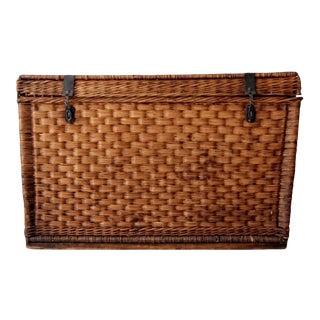 Antique Wicker Trunk For Sale