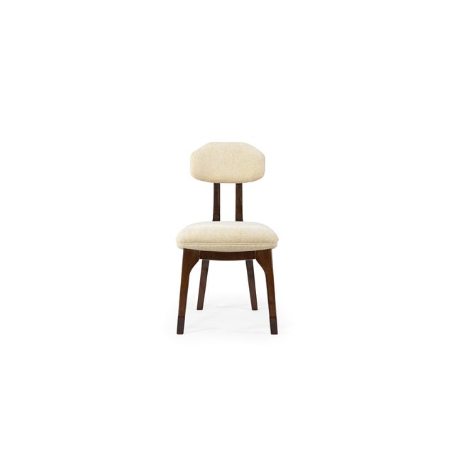 Silhouette Dining Chairs in Chenille Fabric from Insidherland, Set of 4 For Sale - Image 6 of 13