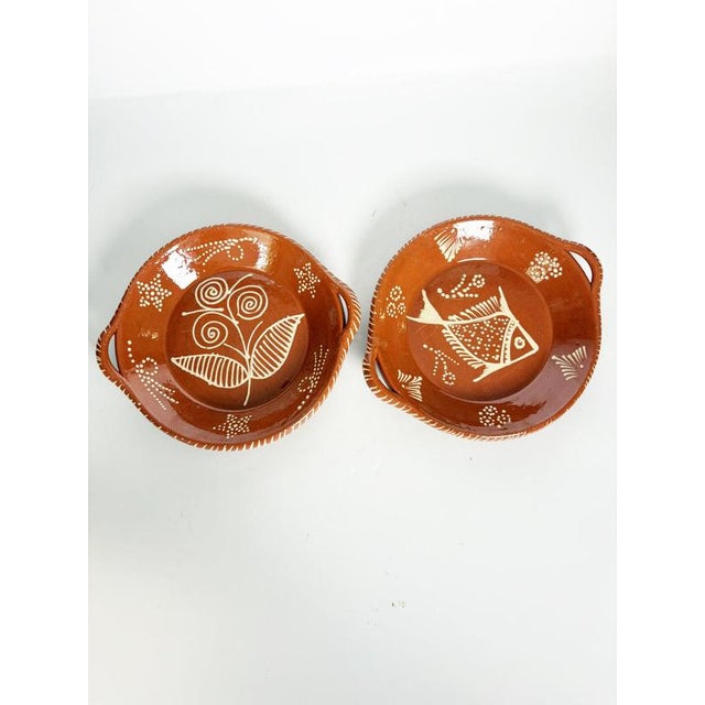2000 - 2009 20th Century, Glazed Pottery Dishes, France, Set of 2 For Sale - Image 5 of 12