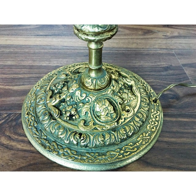 French Bouillotte Gilt Bronze Knight Lamp For Sale - Image 4 of 5
