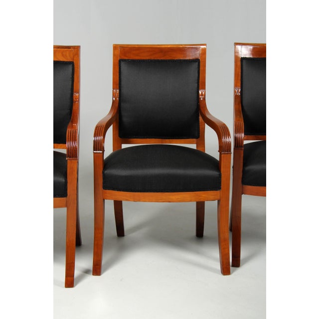 Antique French Armchairs, 1830, Set of 6 For Sale - Image 4 of 11