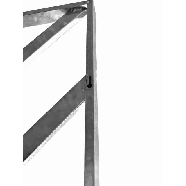 DIA - Design Institute America Regency Chrome Dia Fretwork King Headboard Mid Century Modern Glam Mod 1970s For Sale - Image 4 of 4