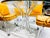 Charles Hollis Jones 1970s Style Lucite Game or Breakfast Table and 4 Chairs in Yellow Upholstery For Sale - Image 6 of 11