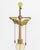 Murano Glass Table Lamp, mid 20th century, the stem comprised of green and clear striped glass stacked orbs below two bulb...