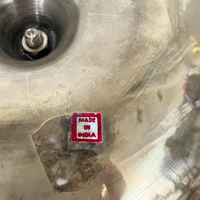 Late 20th Century Vintage Brass Finger Loop Candlestick Holder For Sale - Image 5 of 5