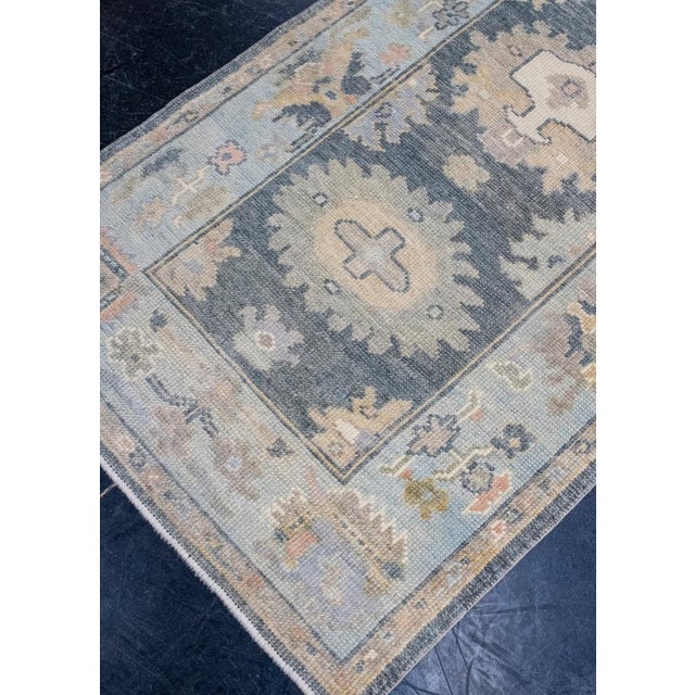 Turkish Turkish Oushak Runner Rug 2'10" x 12' For Sale - Image 3 of 8
