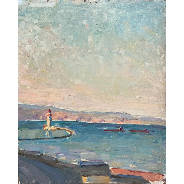 Original Seascape Oil Painting, Ukrainian Artist, 1960s For Sale