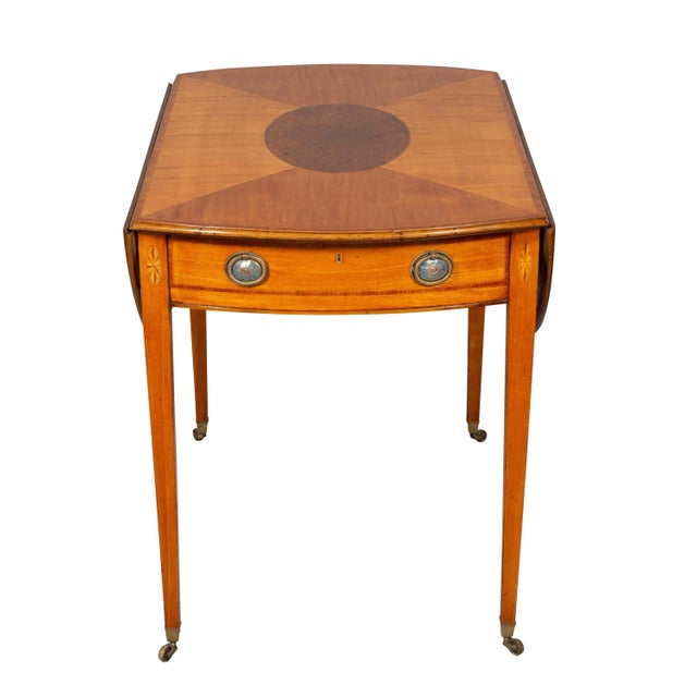 Fine George III Satinwood And Amboyna Pembroke Table For Sale - Image 10 of 12