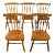 Set of 5 Virginia House Solid Hard Rock Maple Colonial Early American Dining Side Chairs 1300-312 For Sale