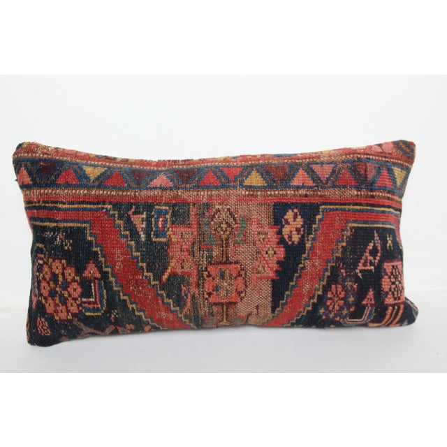 Art Deco Antique Handwoven Tribal Decorative Pillow Cover -12'' X 24'' For Sale - Image 3 of 8